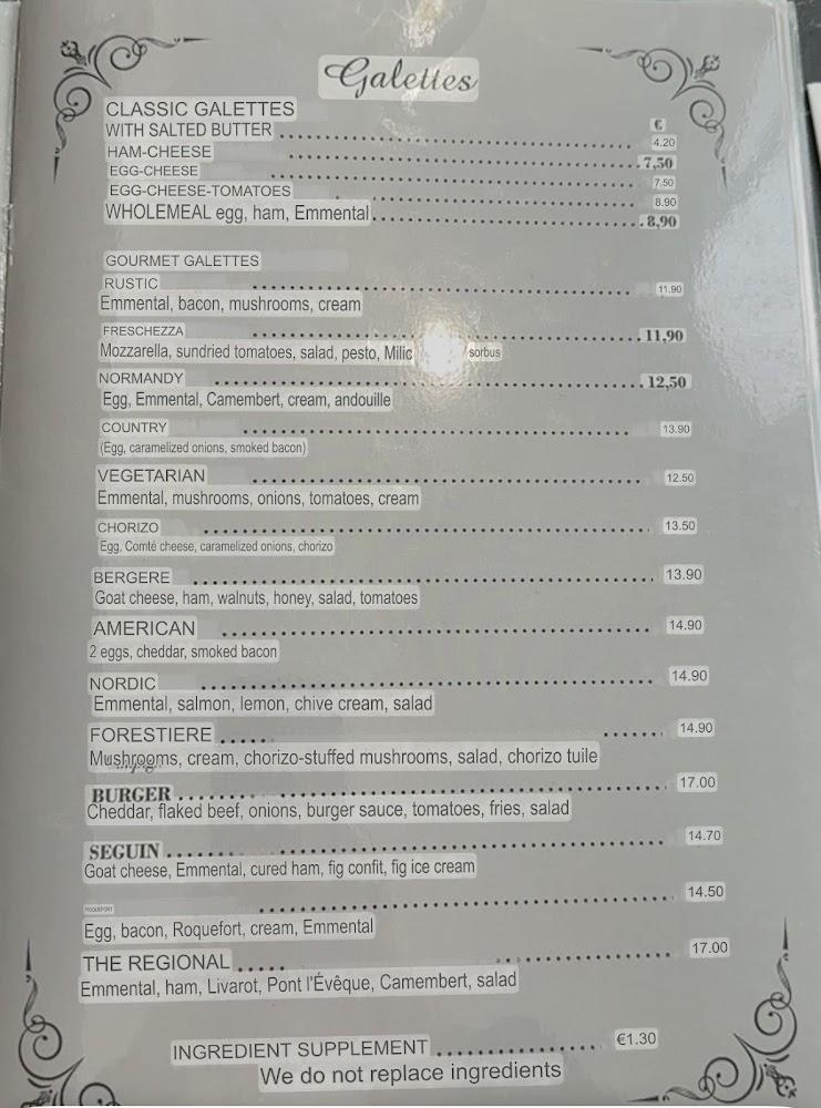 La creperie de formigny - Menu Image 2