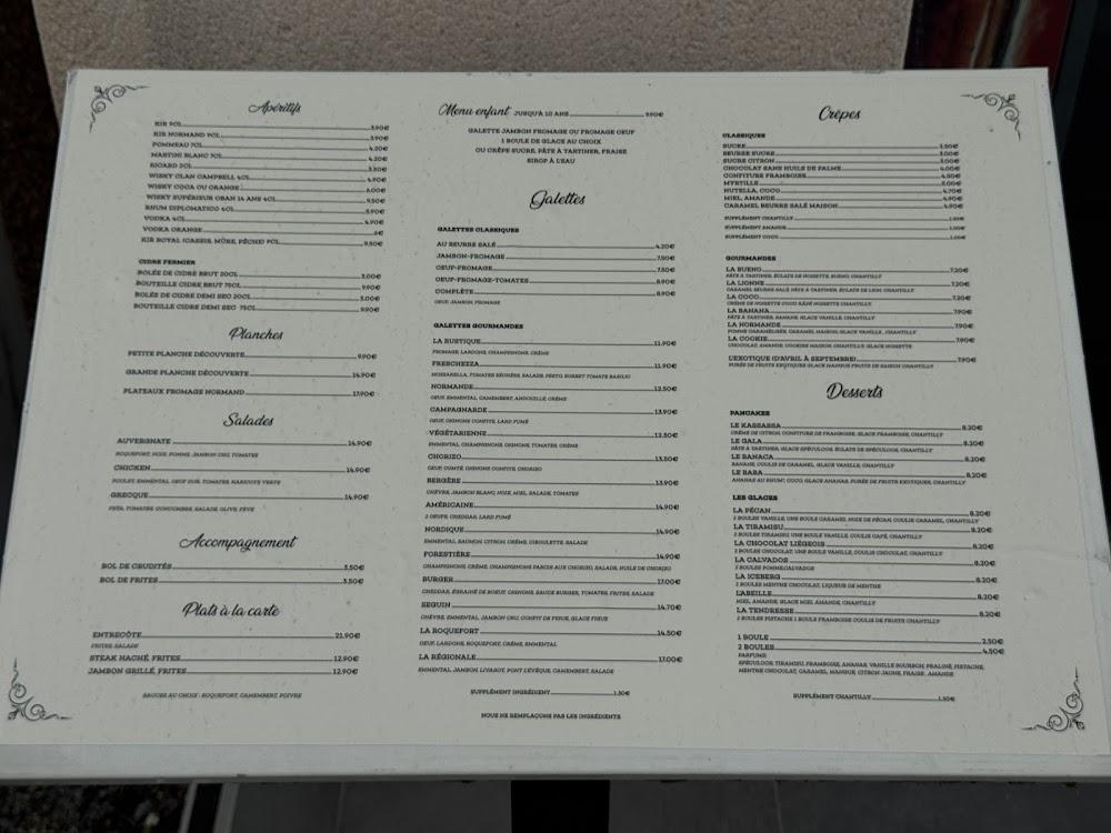 La creperie de formigny - Menu Image 3